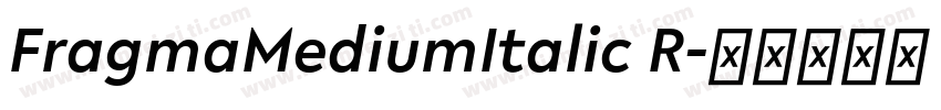 FragmaMediumItalic R字体转换